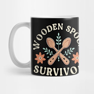 Wooden Spoon Survivor, minimal design Mug